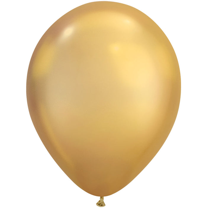 Chrome Gold, Latex Single Balloon | Does Not Include Helium