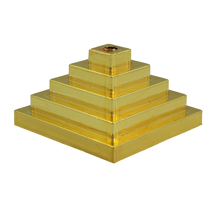 Stick Flag Base Square One Hole, Gold | 1 Ct