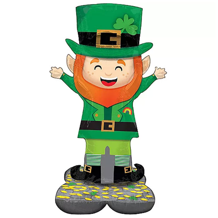 AirLoonz  Lucky Leprechaun Foil Balloon Uninflated 53" | 1ct