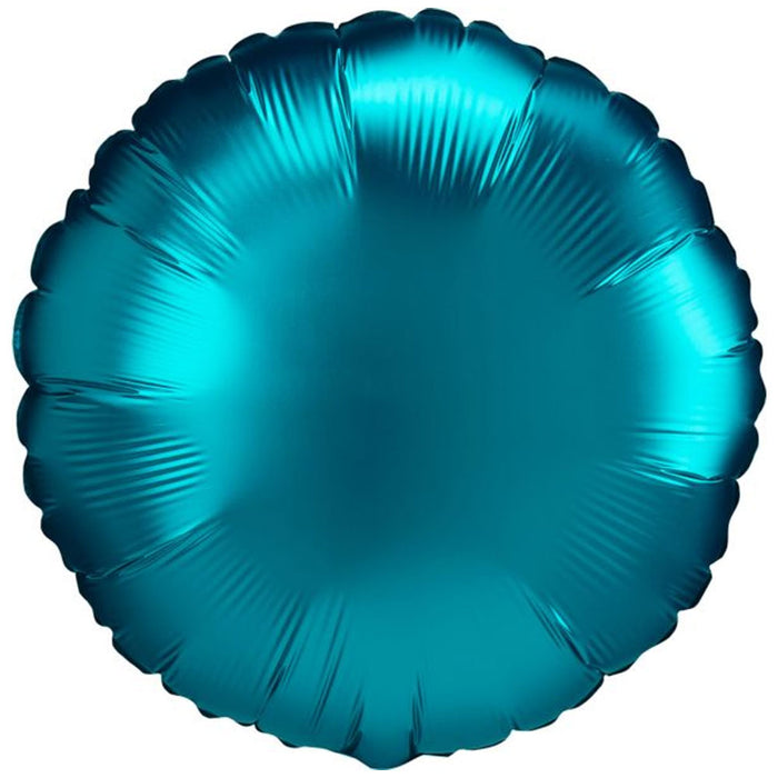 Aqua Satin Luxe Round Balloon 18" | 1ct