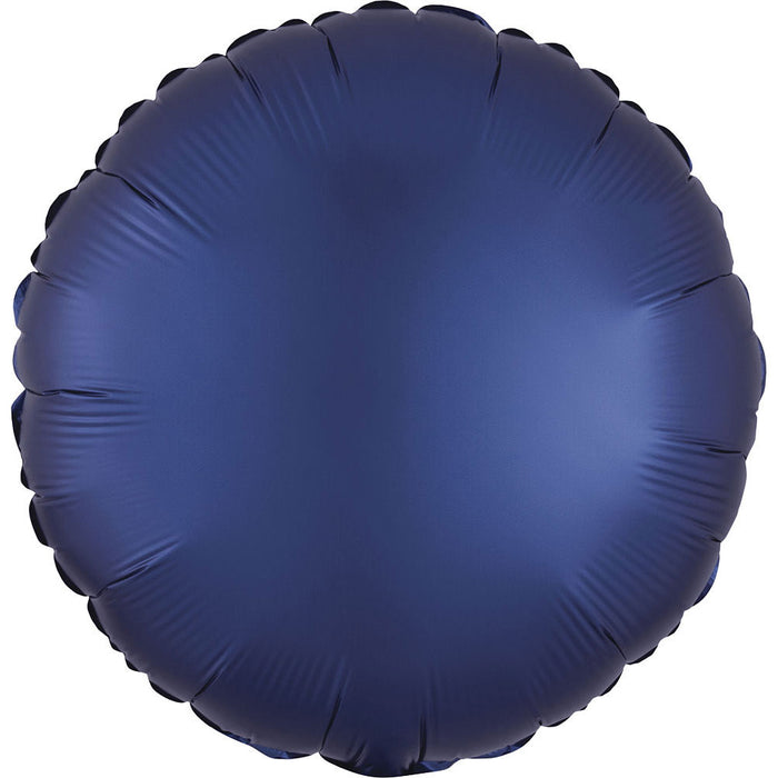 Navy Satin Luxe Round Balloon 18" | 1ct