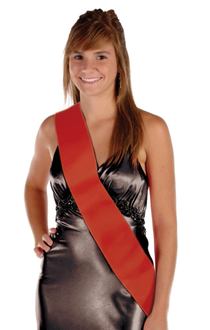 Red Satin Sash | 1ct