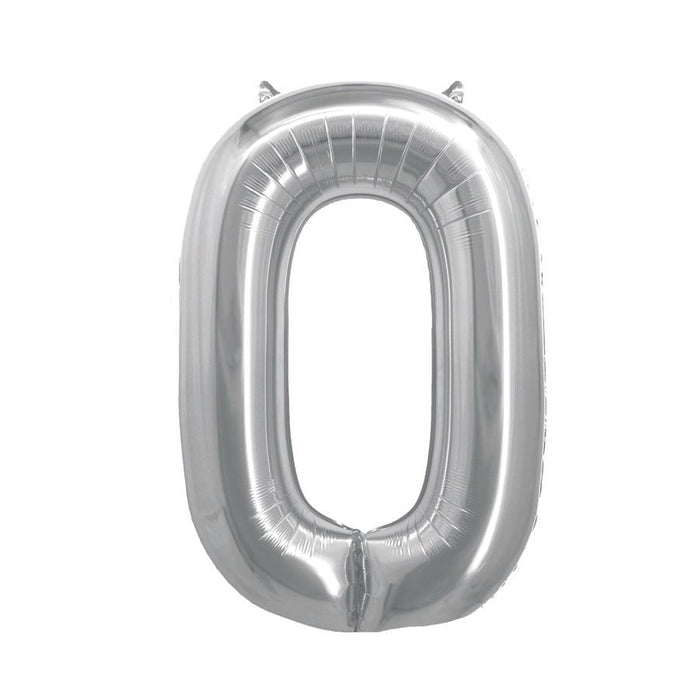 Silver Jumbo Number Balloons 34"