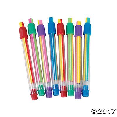 Striped Eraser Sticks 12ct