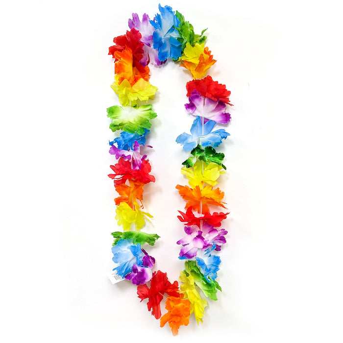 Rainbow Two-Tone Tropical Lei 40" | 1ct