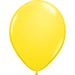 An 11-inch Yellow,  Latex Balloon With Helium and Hi-Float.