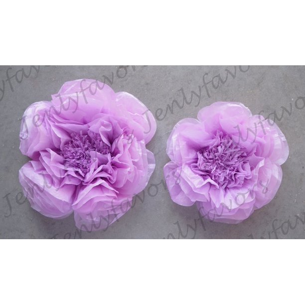 Scallop Shaped Tissue Flower 2pcs | 1ct