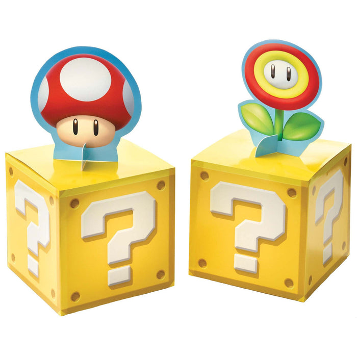 Super Mario Bros Birthday Paper Table Centerpieces | 4 ct