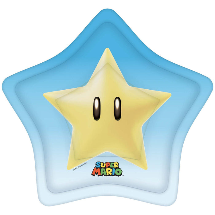 Super Mario Bros Small Star Shaped Dessert Paper Plates 8" | 8 ct