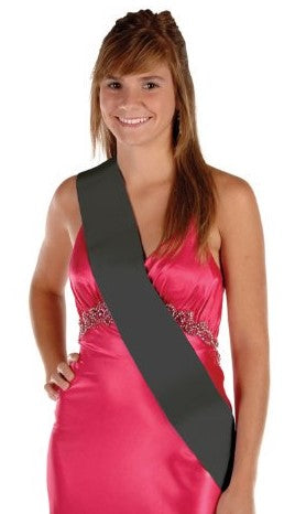 Black Satin Sash | 1ct