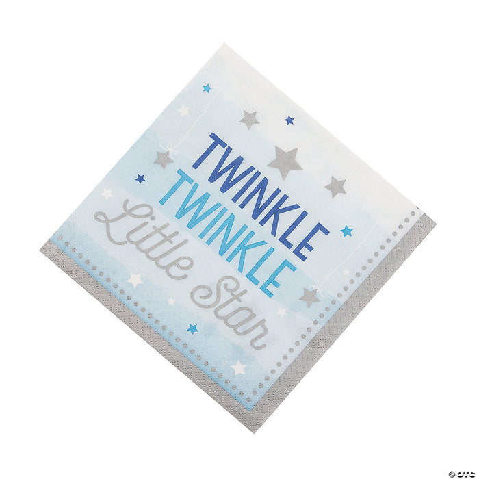 1st Birthday One Little Star Blue Luncheon Napkins 6" | 16ct