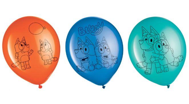 12" Bluey Latex Balloon Pack | 6 ct