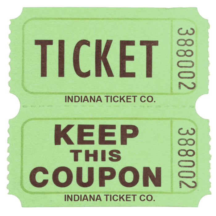 Green Raffle Ticket | 1000 ct