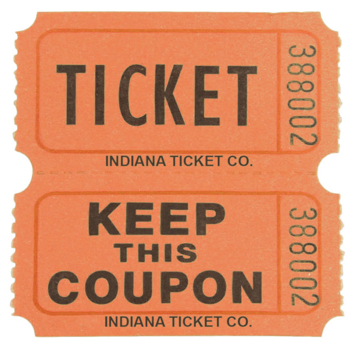 Orange Raffle Ticket | 1000 ct