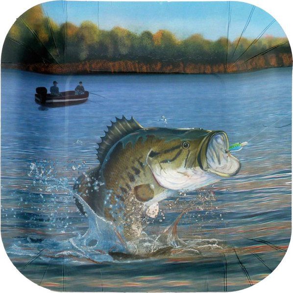 Gone Fishin 9" Paper Plates 8pk | 1ct