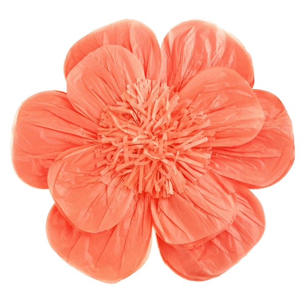 Scallop Shaped Tissue Flower 2pcs | 1ct