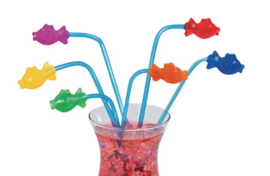 Plastic Fish Straws | 12ct