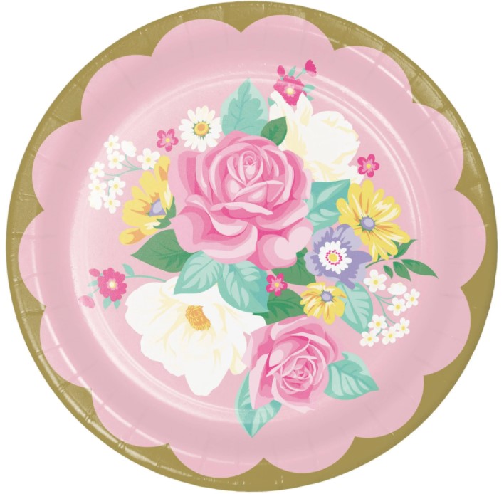 Floral Tea Party Lunch Plates | 8ct