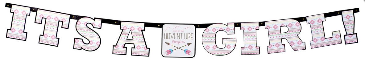 The Adventure Begins Girl Banner | 1ct