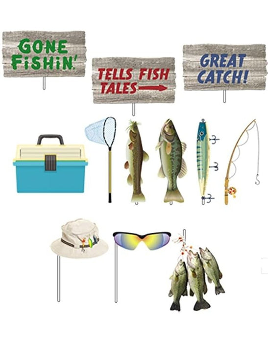 Gone Fishin Photo Props 12pk | 1ct