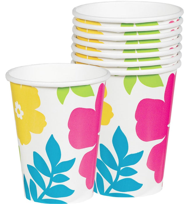 Summer Hibiscus Paper Cups 9 oz. | 50ct