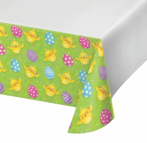 Happy Easter Plastic Table Cover  | 1ct