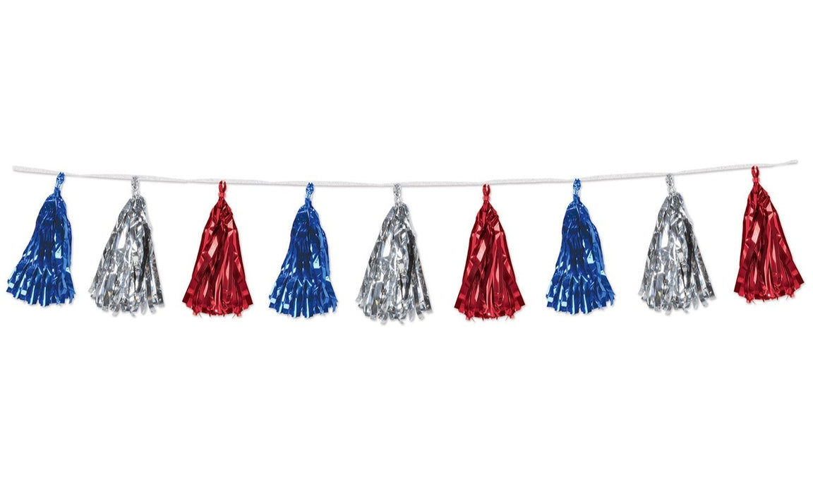 Patriotic Metallic Tassel Garland | 1ct