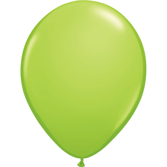 Lime Green, 11" Latex Single Balloon | Does Not Include Helium