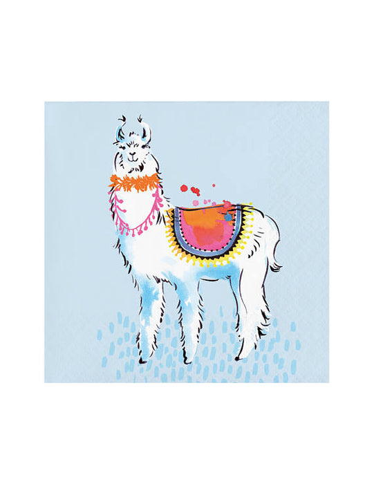 Llama Fiesta Beverage Napkins | 24ct