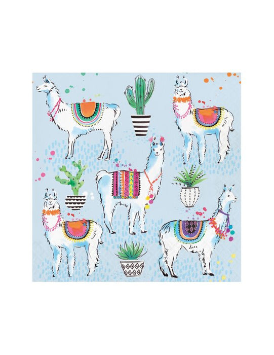 Llama Fiesta Lunch Napkins | 16ct