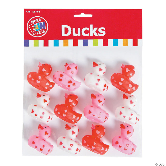 Valentine’s Day Mini Rubber Duckies 1.5” | 12ct