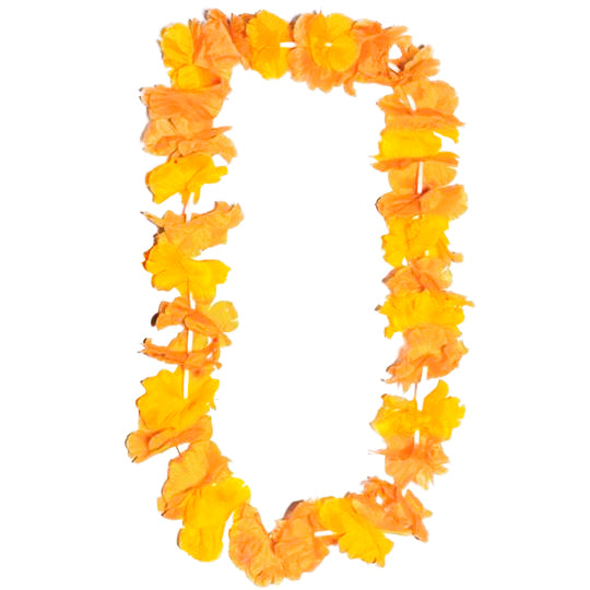 Orange Yellow Two-Tone Flower Lei | 1ct