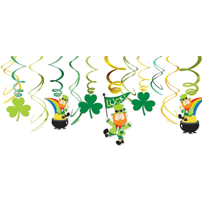 Leprechaun Swirl Decorations | 12ct