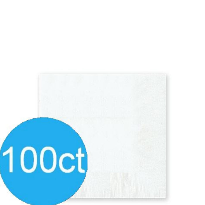 White Beverage Napkins | 100ct