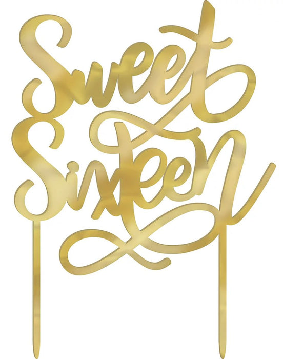 Sweet 16 Cake Topper | 1pc