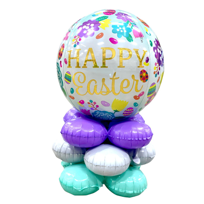 Easter Egg and Tulips Balloon Mini Bouquet | 1ct