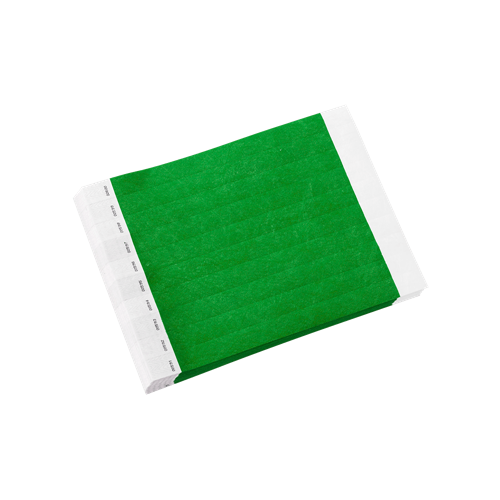 Green Tyvek Wristband | 100ct