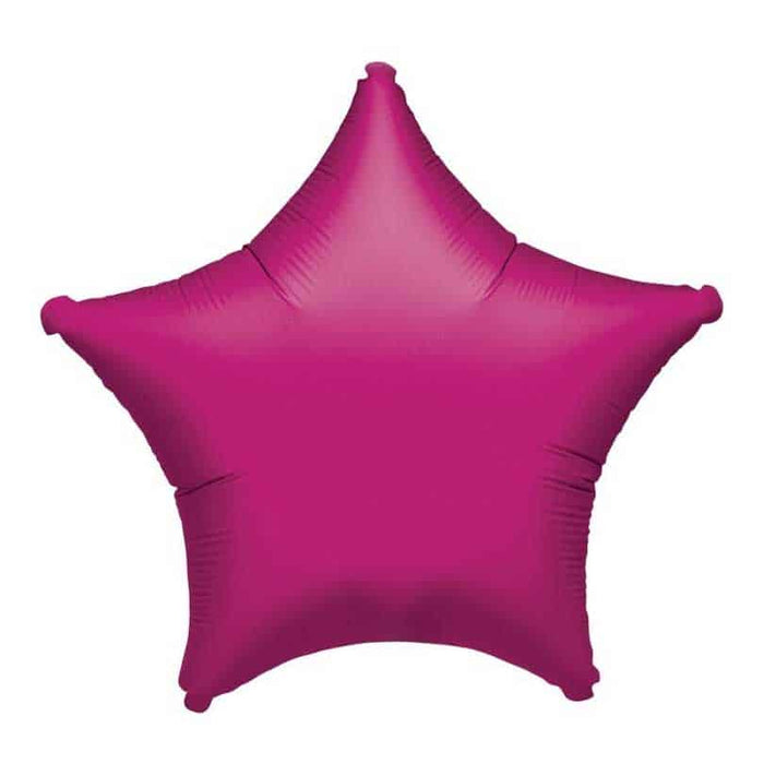 Fuchsia Star Mylar Balloon 18" | 1 ct