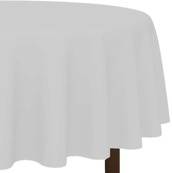 Frosty White Round Tablecover 84" | 1ct