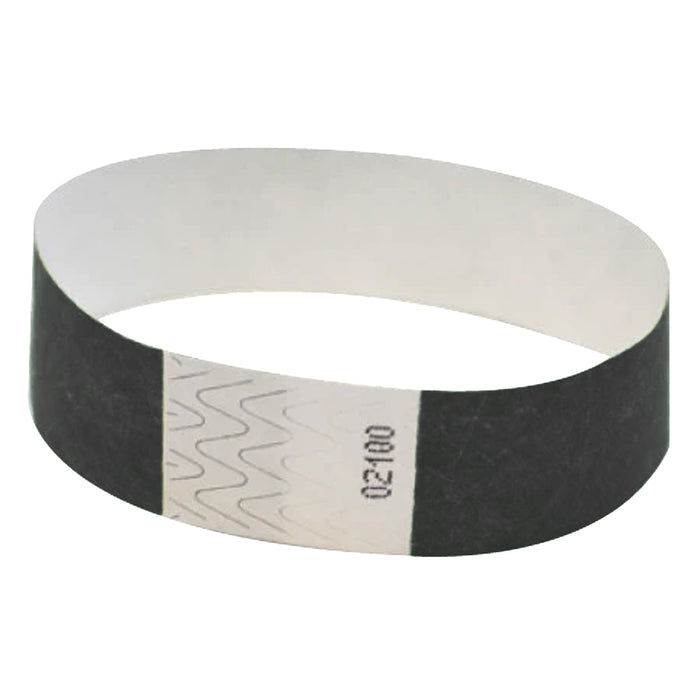 Black Tyvek Wristband | 100ct