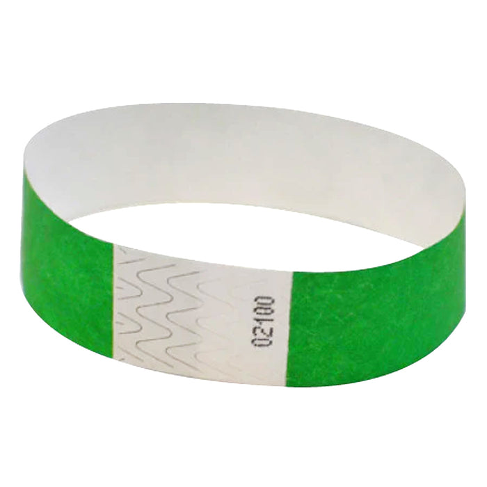 Green Tyvek Wristband | 100ct