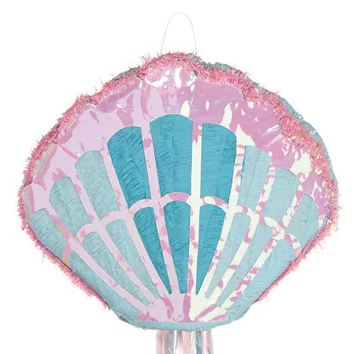 Mermaid Wishes Pull String Piñatas 19.5"